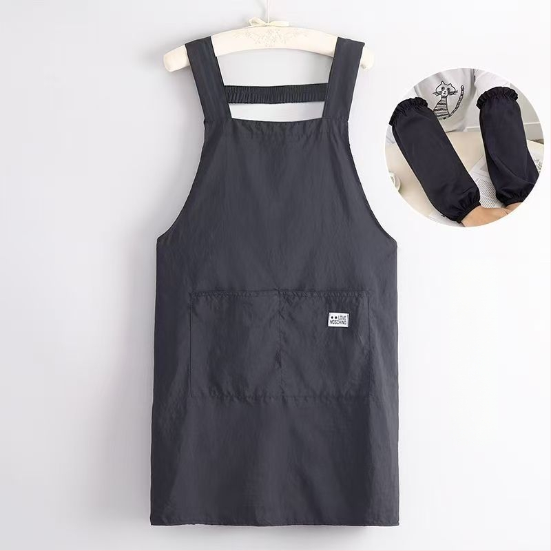 Ujjatlan textil kötény, folt- és kopásálló, minimalist éttermi pincér kötény