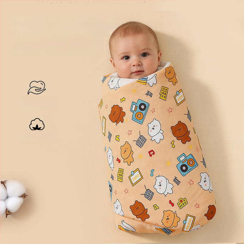 Βρεφικό σεντόνι αγκαλιάς από καθαρό βαμβάκι γάζα — ελαφρύ για άνοιξη/καλοκαίρι, διπλού στρώματος