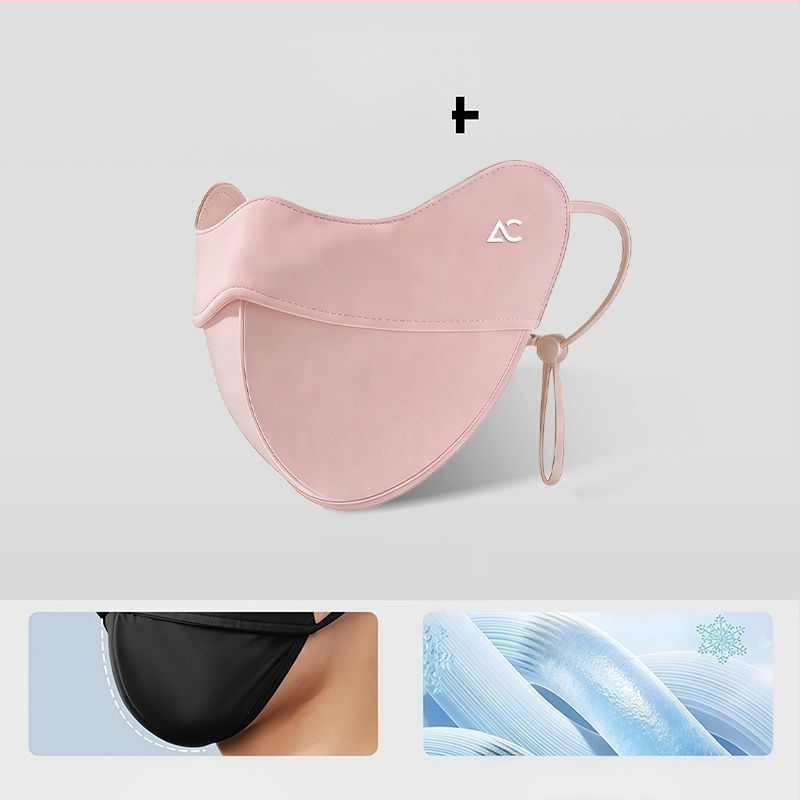 Nagy méretű férfi napvédő maszk, nyári UV-védelem, lélegző ice silk arcmaszk, teljes arcfedés