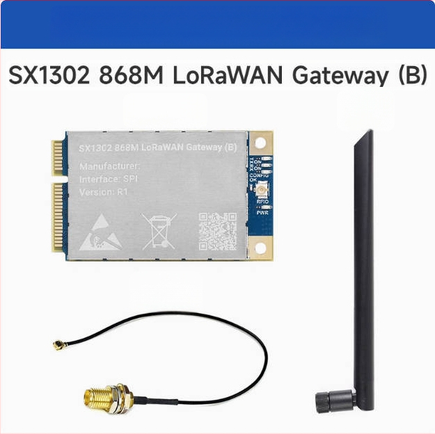 Raspberry Pi LoRaWAN SX1302/1303 gateway bővítőlap 868 MHz / 915 MHz