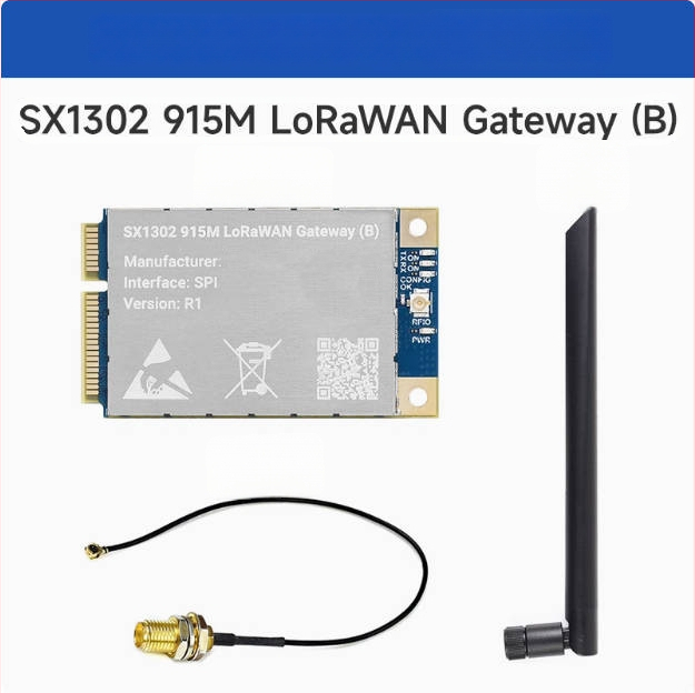 Raspberry Pi LoRaWAN SX1302/1303 gateway bővítőlap 868 MHz / 915 MHz