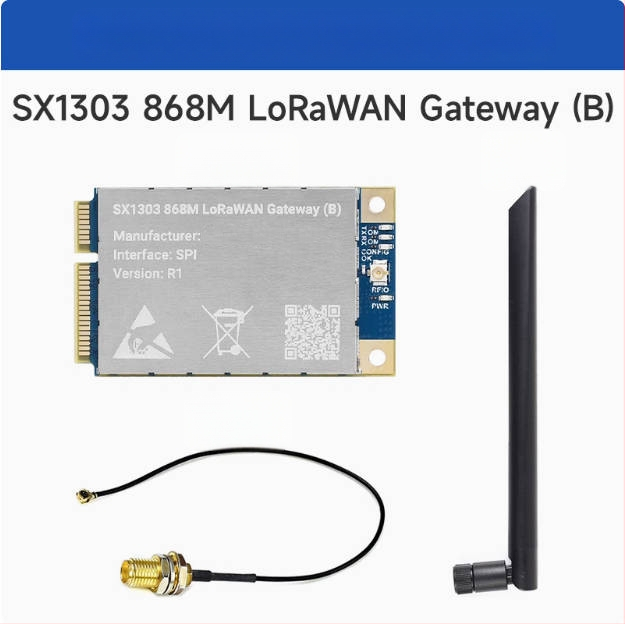 Raspberry Pi LoRaWAN SX1302/1303 gateway bővítőlap 868 MHz / 915 MHz
