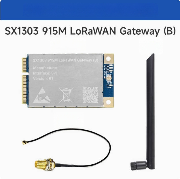 Raspberry Pi LoRaWAN SX1302/1303 gateway bővítőlap 868 MHz / 915 MHz
