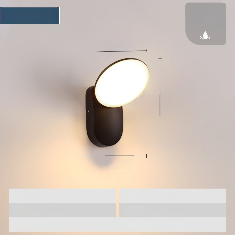 LED εξωτερικός φωτισμός τοίχου με αισθητήρα, αδιάβροχο φως κήπου για αυλή, βεράντα, μπαλκόνι και είσοδο