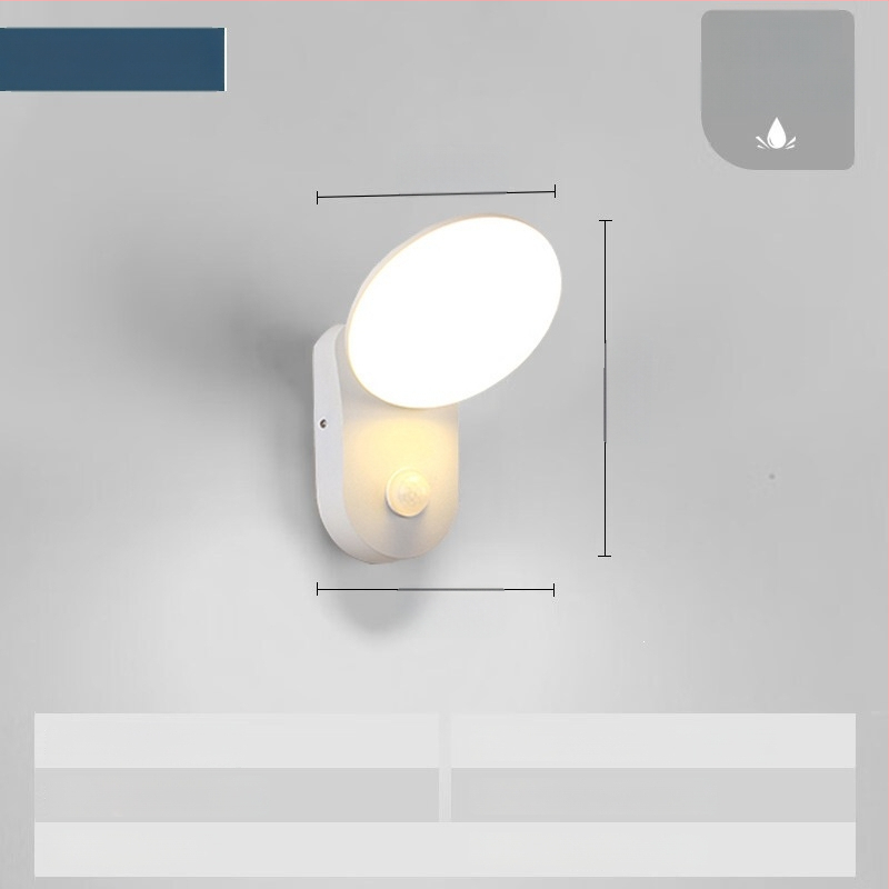 LED εξωτερικός φωτισμός τοίχου με αισθητήρα, αδιάβροχο φως κήπου για αυλή, βεράντα, μπαλκόνι και είσοδο