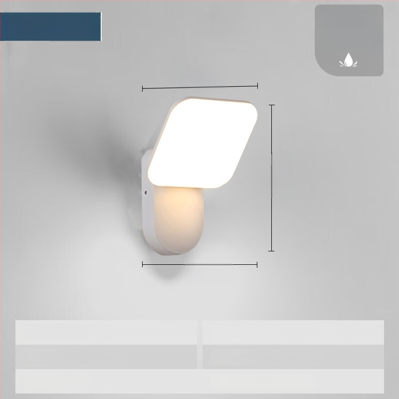 LED εξωτερικός φωτισμός τοίχου με αισθητήρα, αδιάβροχο φως κήπου για αυλή, βεράντα, μπαλκόνι και είσοδο