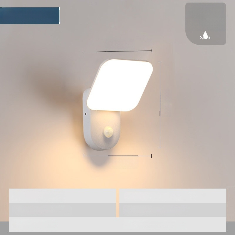 LED εξωτερικός φωτισμός τοίχου με αισθητήρα, αδιάβροχο φως κήπου για αυλή, βεράντα, μπαλκόνι και είσοδο
