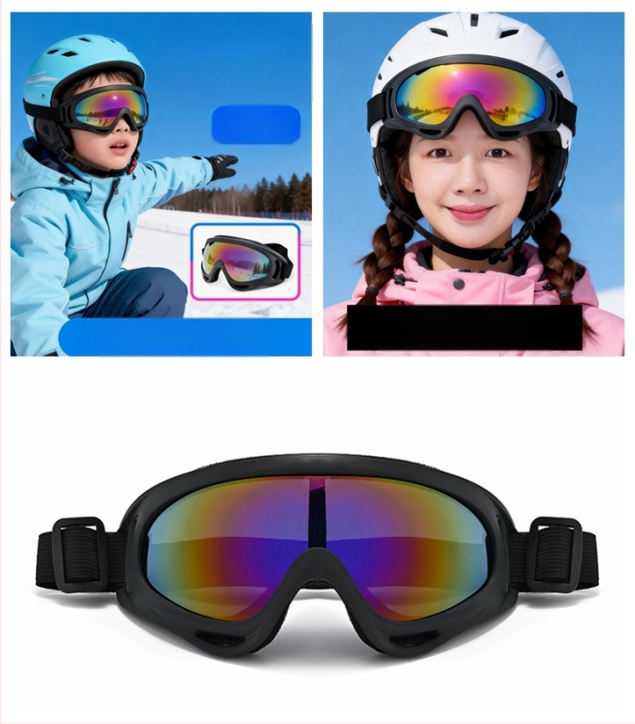 Ochelari de ski și ochelari de soare pentru zăpadă, rezistenți la vânt și călduroși pentru activități în aer liber, pentru adulți și copii