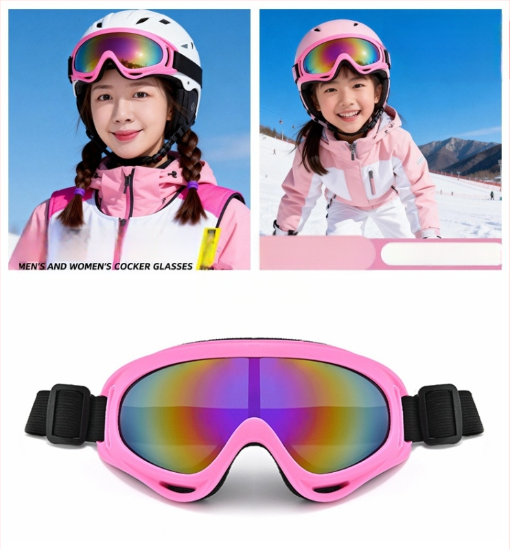 Ochelari de ski și ochelari de soare pentru zăpadă, rezistenți la vânt și călduroși pentru activități în aer liber, pentru adulți și copii