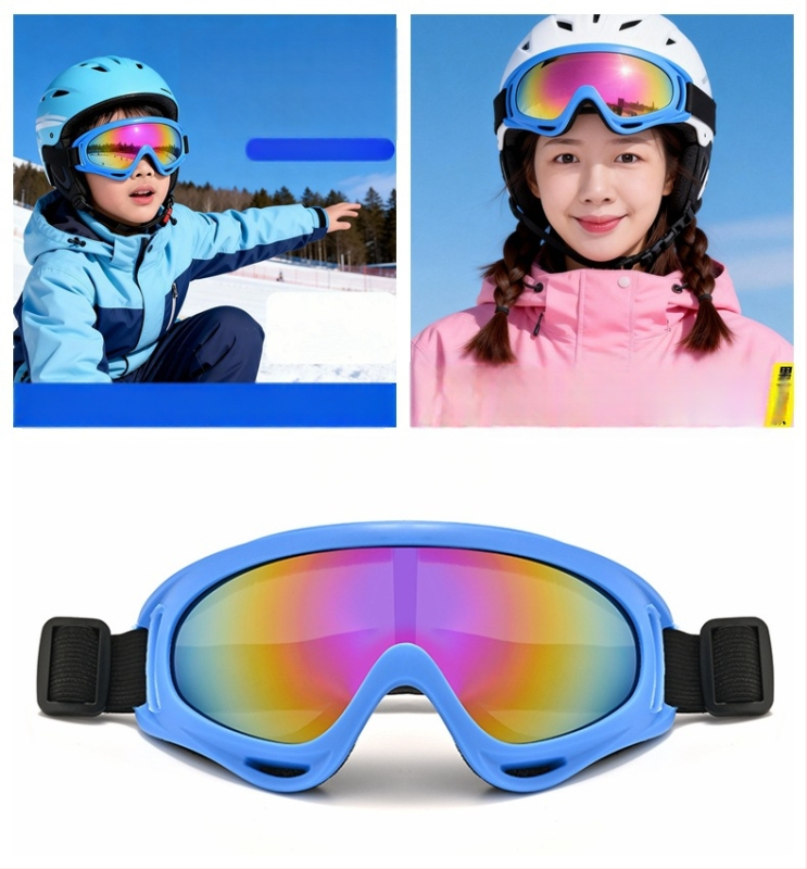 Ochelari de ski și ochelari de soare pentru zăpadă, rezistenți la vânt și călduroși pentru activități în aer liber, pentru adulți și copii