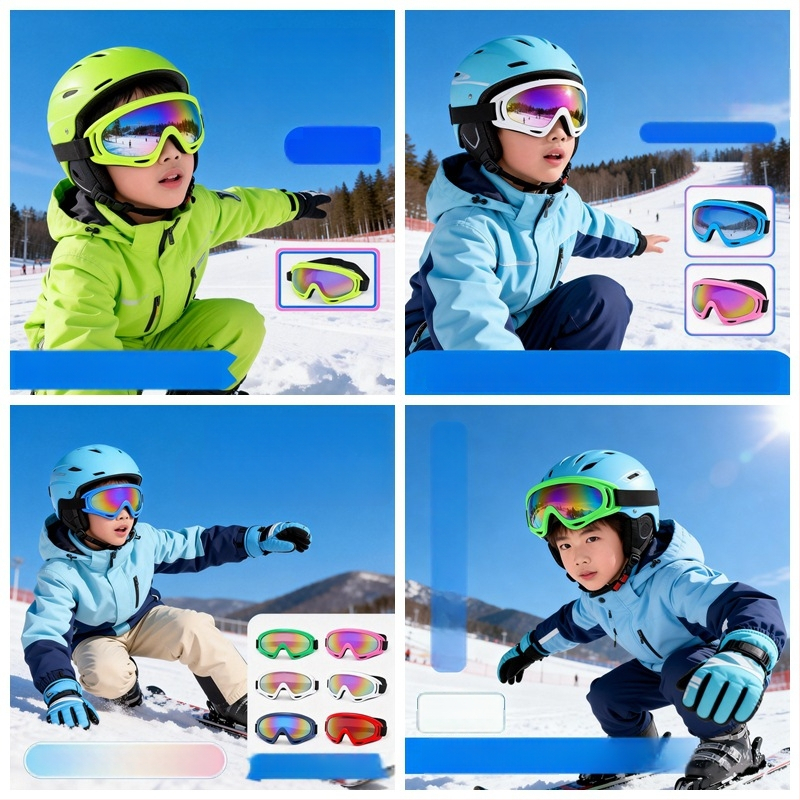Ochelari de ski și ochelari de soare pentru zăpadă, rezistenți la vânt și călduroși pentru activități în aer liber, pentru adulți și copii