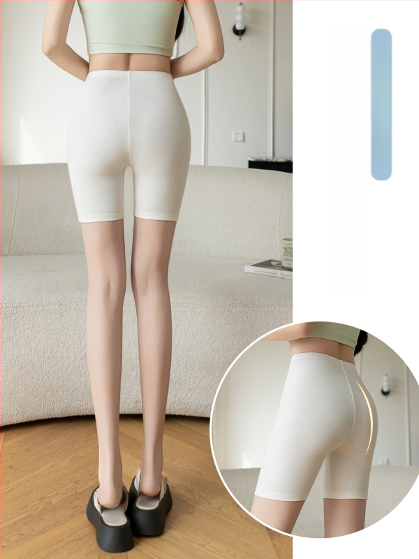 Shorturi Capri din bumbac pieptănat pentru femei, design anti-expunere, croială slim, model 3D, mărime plus, primăvară 2026