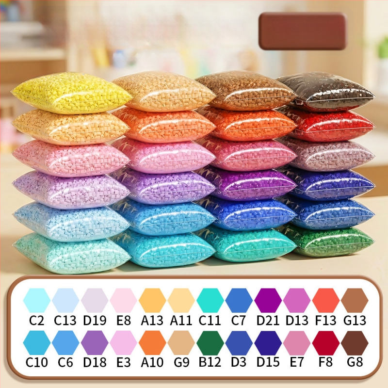 Set de reîncărcare mărgele pentru mozaic, 120 culori, mărgele mici de 2.6 mm, cu pungă de depozitare și flacon