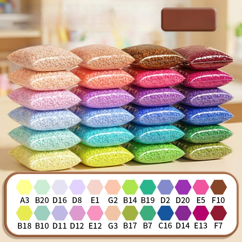 Set de reîncărcare mărgele pentru mozaic, 120 culori, mărgele mici de 2.6 mm, cu pungă de depozitare și flacon