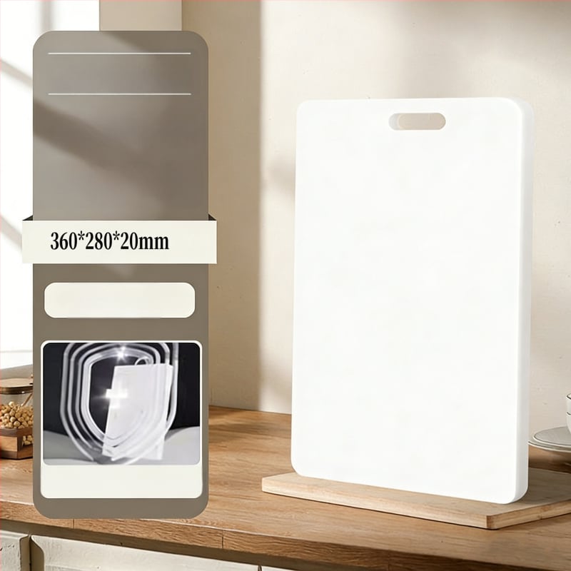 PE σανίδα κοπής οικιακής χρήσης, τροφίμου ποιότητας, ορθογώνια για φρούτα και λαχανικά, αντιβακτηριακή και ανθεκτική στη μούχλα