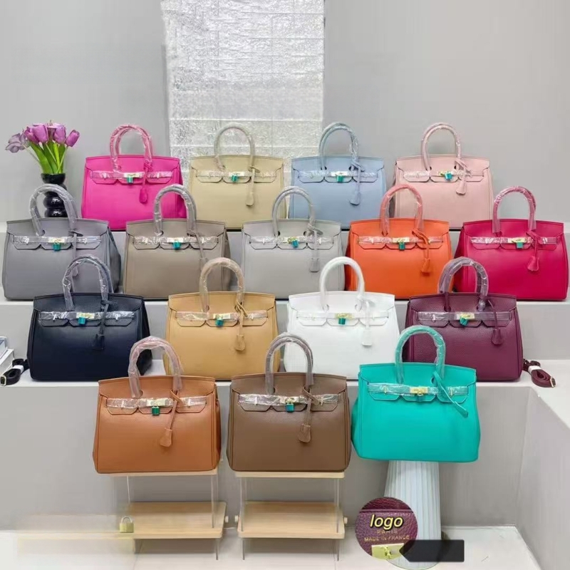 Geantă de damă cu textură lychee și finisaj platinat, nou model de modă, geantă mare în stil Kelly, pentru umăr sau crossbody, potrivită miresei