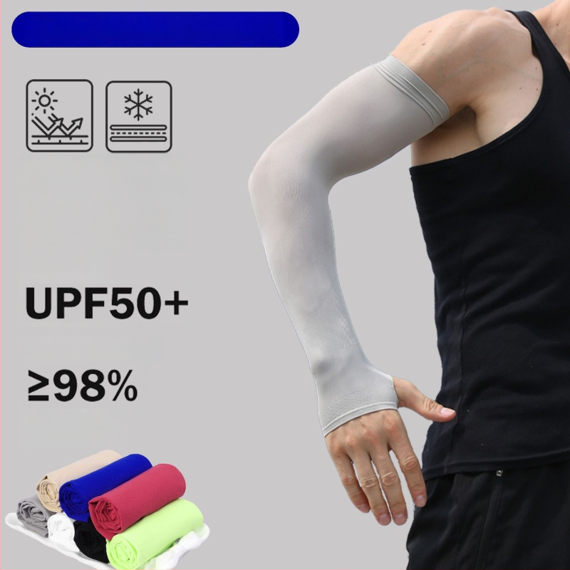 Oversize lélegző ice silk karvédők UV védelemmel, hosszított hosszúságú, nyári vezetéshez