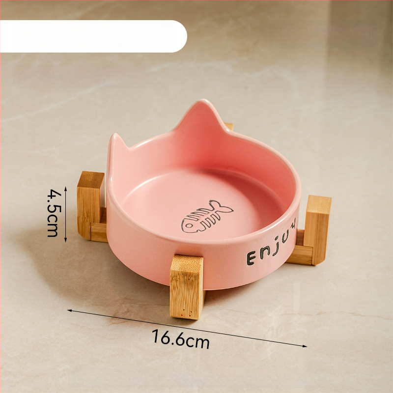 Черна керамична купа за котки и кучета, антиразлив, за храна и вода