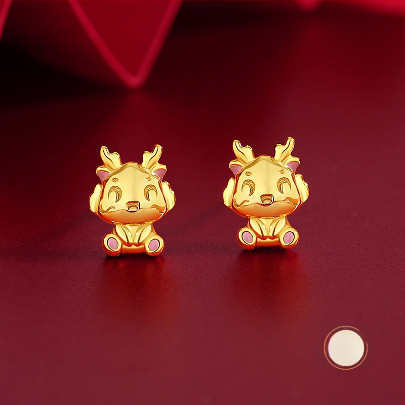 TiChia – Cercei originali cu zodiacul celor doisprezece pentru femei, argint 925, stil chinezesc, semnul calului