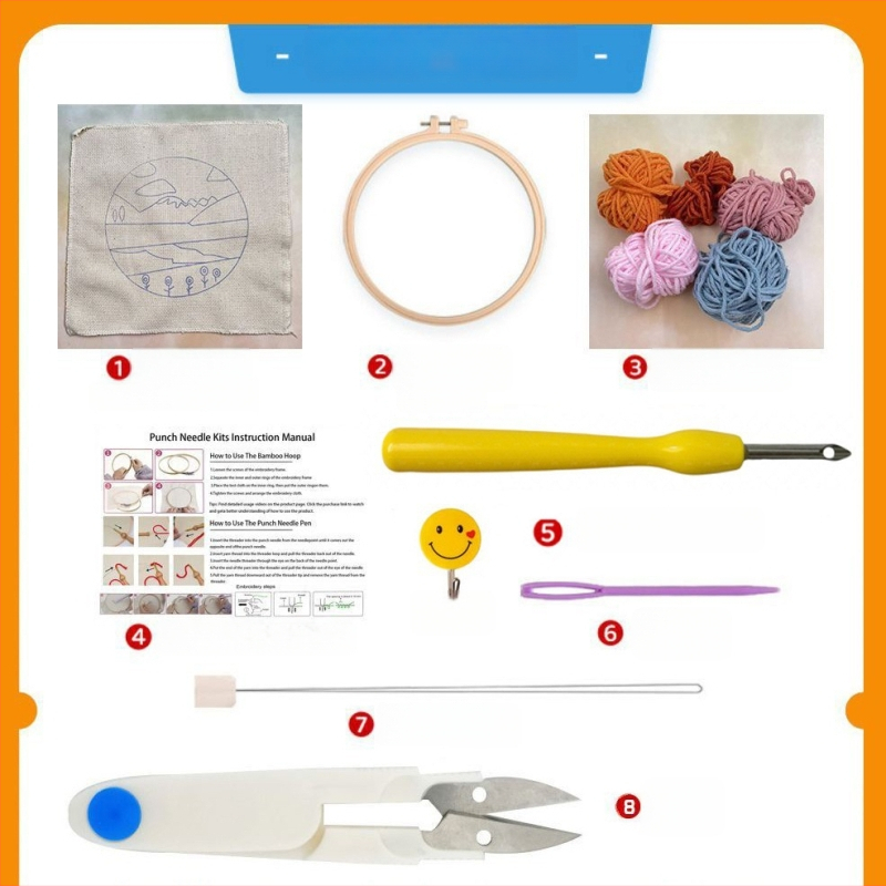 DIY hímzőkészlet tűvel – rajzfilmfigura motívumok diákoknak, medál dekoráció