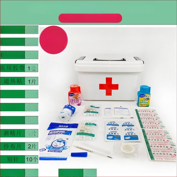 Cutie de medicamente pentru uz casnic, în dimensiuni mari și mici, trusă de prim ajutor cu măști, spațiu de depozitare multi-strat pentru familie, elevi și grădiniță.
