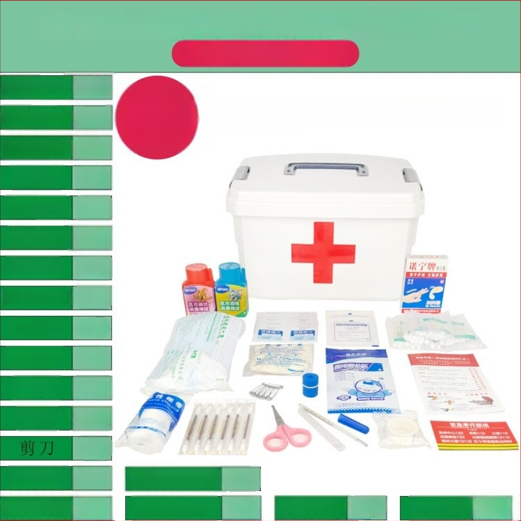 Cutie de medicamente pentru uz casnic, în dimensiuni mari și mici, trusă de prim ajutor cu măști, spațiu de depozitare multi-strat pentru familie, elevi și grădiniță.
