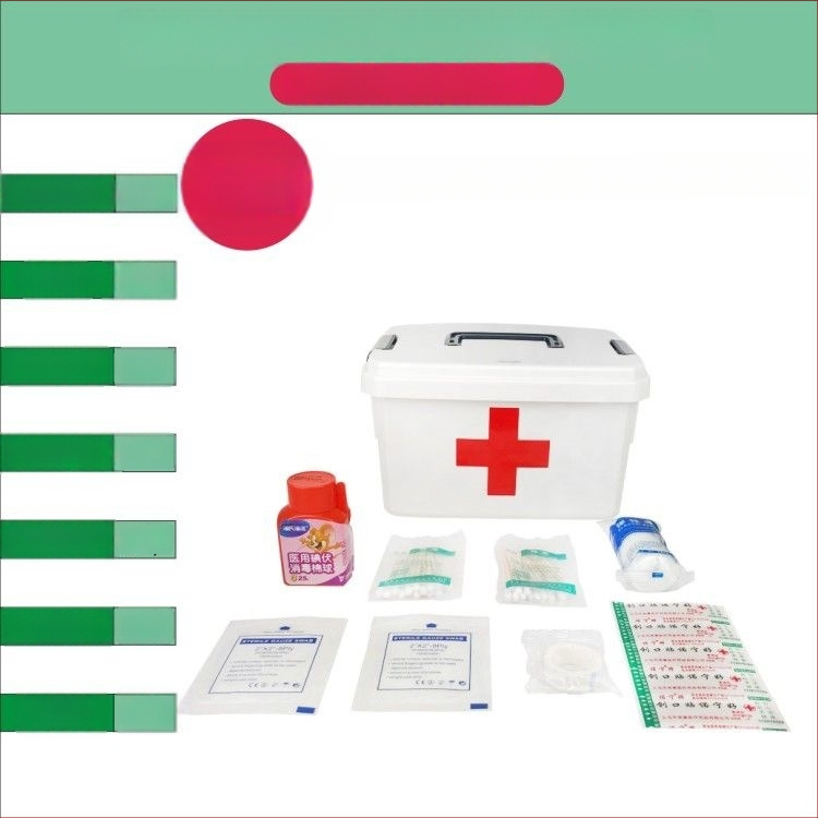 Cutie de medicamente pentru uz casnic, în dimensiuni mari și mici, trusă de prim ajutor cu măști, spațiu de depozitare multi-strat pentru familie, elevi și grădiniță.