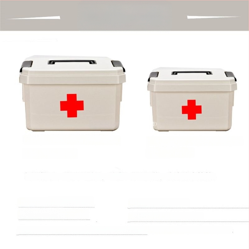 Cutie de medicamente pentru uz casnic, în dimensiuni mari și mici, trusă de prim ajutor cu măști, spațiu de depozitare multi-strat pentru familie, elevi și grădiniță.