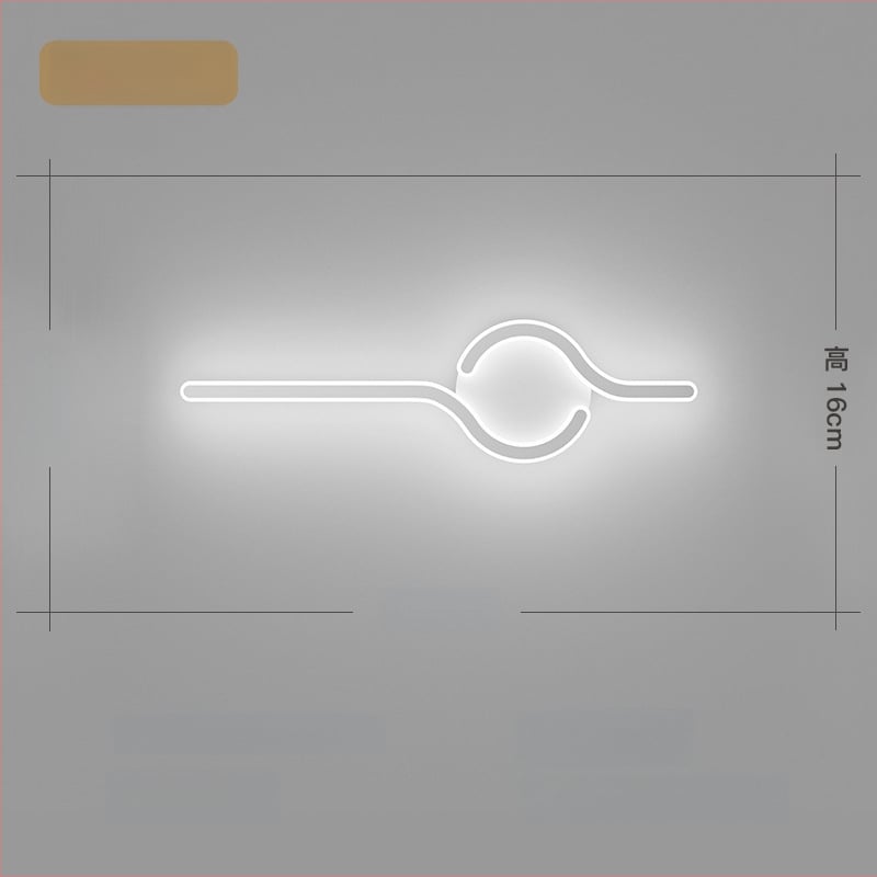 Lampa de perete minimalistă, cu aer discret de lux, pentru living și peretele de fundal, potrivită lângă televiziune, în hol și pe lângă scări; lumină caldă pentru dormitor lângă pat.