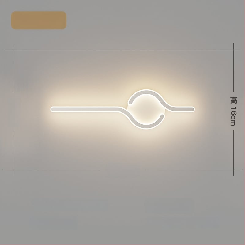 Lampa de perete minimalistă, cu aer discret de lux, pentru living și peretele de fundal, potrivită lângă televiziune, în hol și pe lângă scări; lumină caldă pentru dormitor lângă pat.