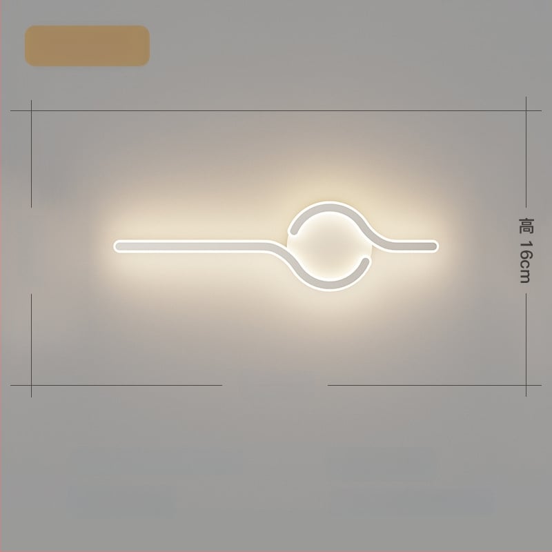 Lampa de perete minimalistă, cu aer discret de lux, pentru living și peretele de fundal, potrivită lângă televiziune, în hol și pe lângă scări; lumină caldă pentru dormitor lângă pat.