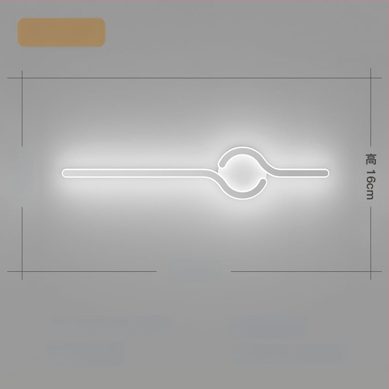 Lampa de perete minimalistă, cu aer discret de lux, pentru living și peretele de fundal, potrivită lângă televiziune, în hol și pe lângă scări; lumină caldă pentru dormitor lângă pat.