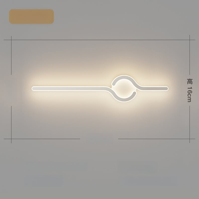 Lampa de perete minimalistă, cu aer discret de lux, pentru living și peretele de fundal, potrivită lângă televiziune, în hol și pe lângă scări; lumină caldă pentru dormitor lângă pat.