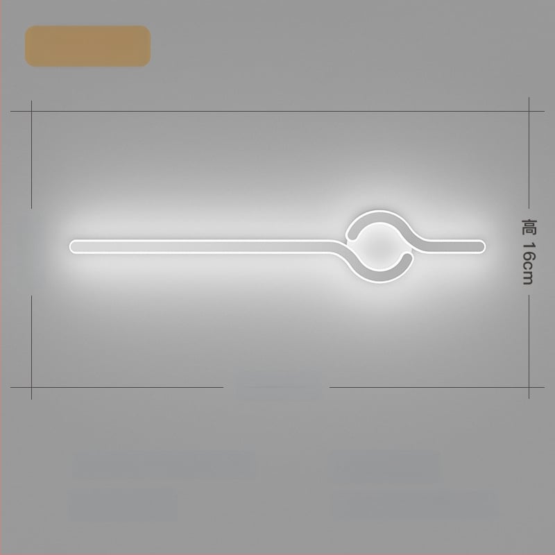 Lampa de perete minimalistă, cu aer discret de lux, pentru living și peretele de fundal, potrivită lângă televiziune, în hol și pe lângă scări; lumină caldă pentru dormitor lângă pat.