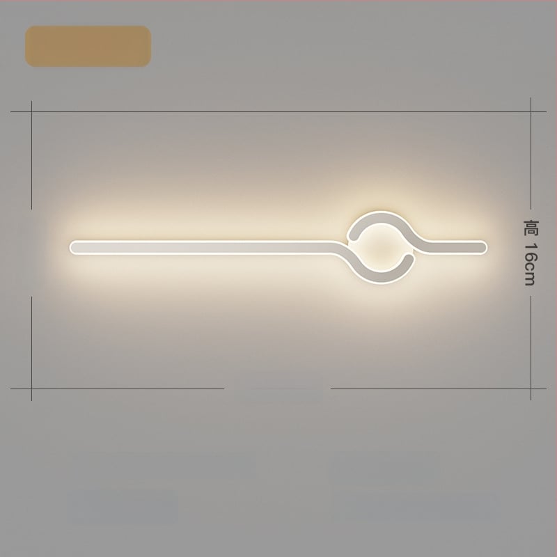 Lampa de perete minimalistă, cu aer discret de lux, pentru living și peretele de fundal, potrivită lângă televiziune, în hol și pe lângă scări; lumină caldă pentru dormitor lângă pat.