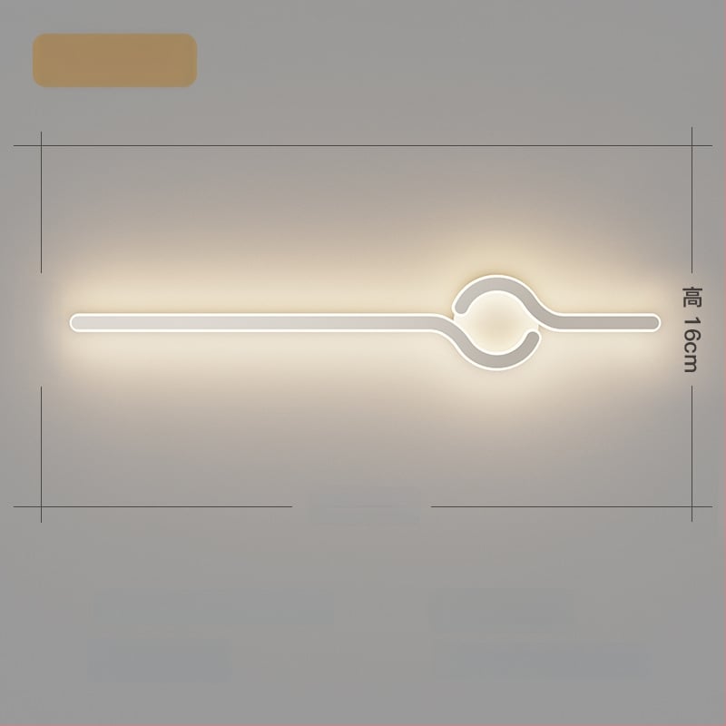 Lampa de perete minimalistă, cu aer discret de lux, pentru living și peretele de fundal, potrivită lângă televiziune, în hol și pe lângă scări; lumină caldă pentru dormitor lângă pat.
