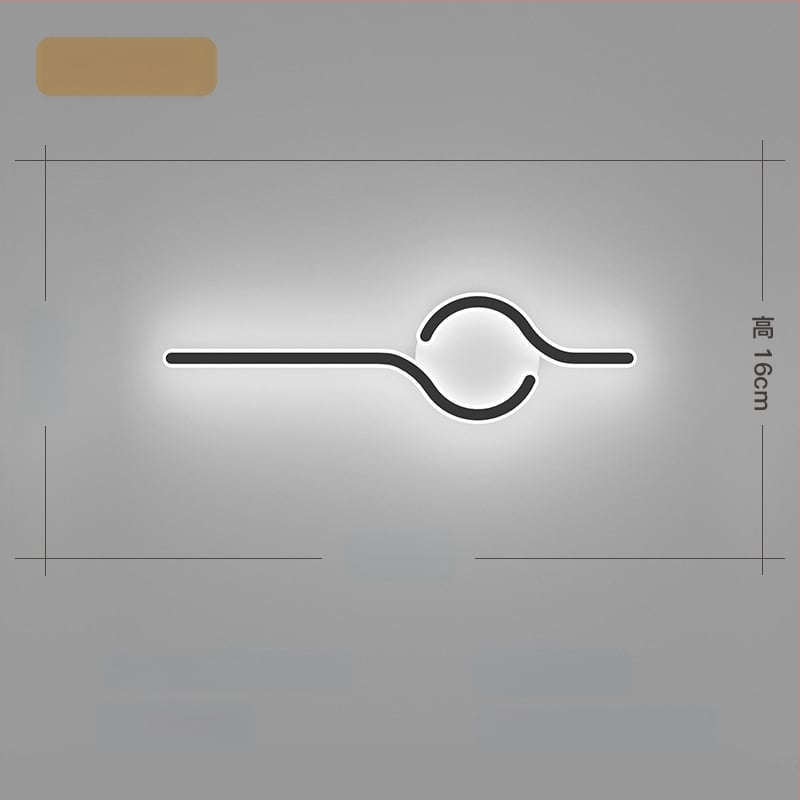 Lampa de perete minimalistă, cu aer discret de lux, pentru living și peretele de fundal, potrivită lângă televiziune, în hol și pe lângă scări; lumină caldă pentru dormitor lângă pat.