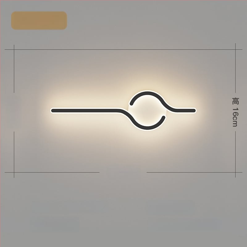 Lampa de perete minimalistă, cu aer discret de lux, pentru living și peretele de fundal, potrivită lângă televiziune, în hol și pe lângă scări; lumină caldă pentru dormitor lângă pat.
