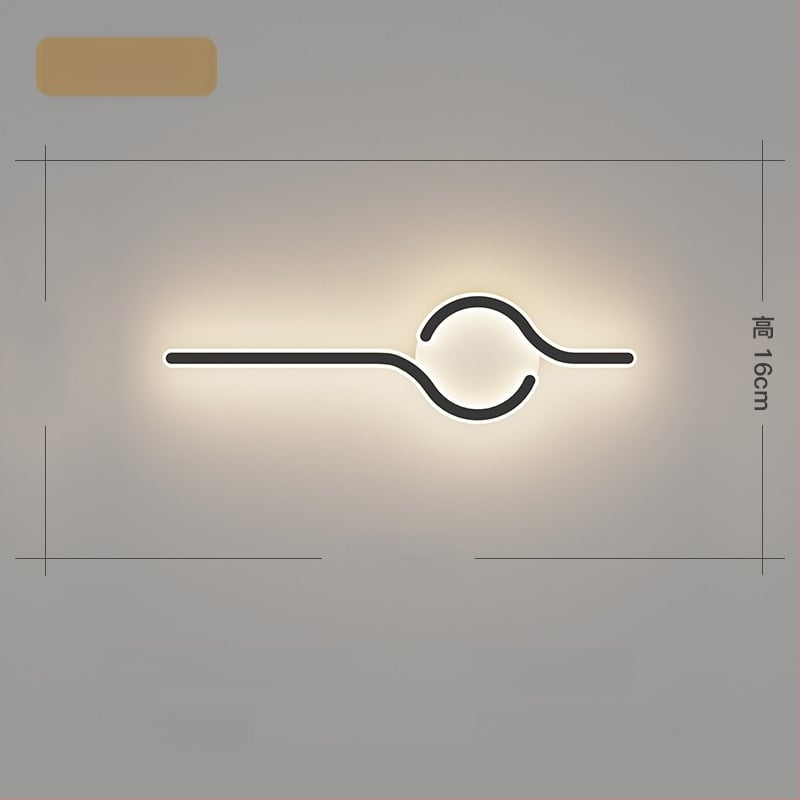 Lampa de perete minimalistă, cu aer discret de lux, pentru living și peretele de fundal, potrivită lângă televiziune, în hol și pe lângă scări; lumină caldă pentru dormitor lângă pat.
