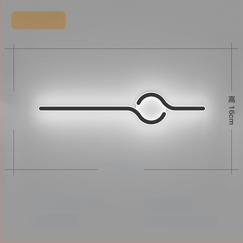 Lampa de perete minimalistă, cu aer discret de lux, pentru living și peretele de fundal, potrivită lângă televiziune, în hol și pe lângă scări; lumină caldă pentru dormitor lângă pat.