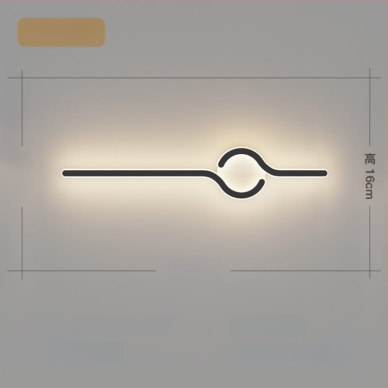 Lampa de perete minimalistă, cu aer discret de lux, pentru living și peretele de fundal, potrivită lângă televiziune, în hol și pe lângă scări; lumină caldă pentru dormitor lângă pat.