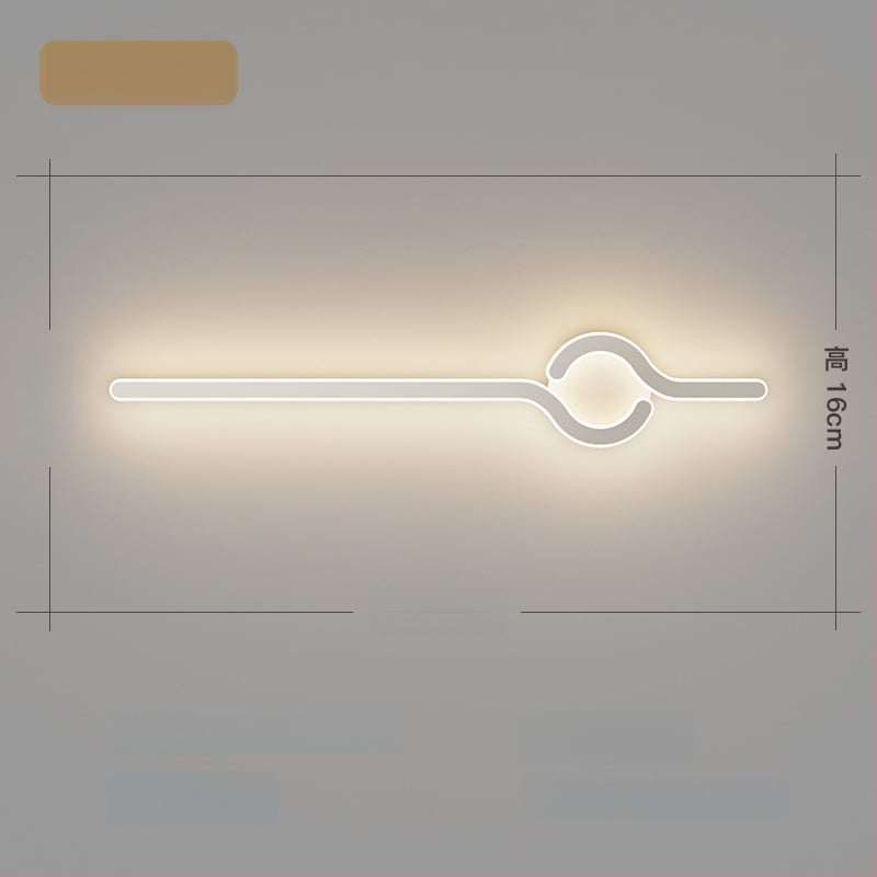 Lampa de perete minimalistă, cu aer discret de lux, pentru living și peretele de fundal, potrivită lângă televiziune, în hol și pe lângă scări; lumină caldă pentru dormitor lângă pat.