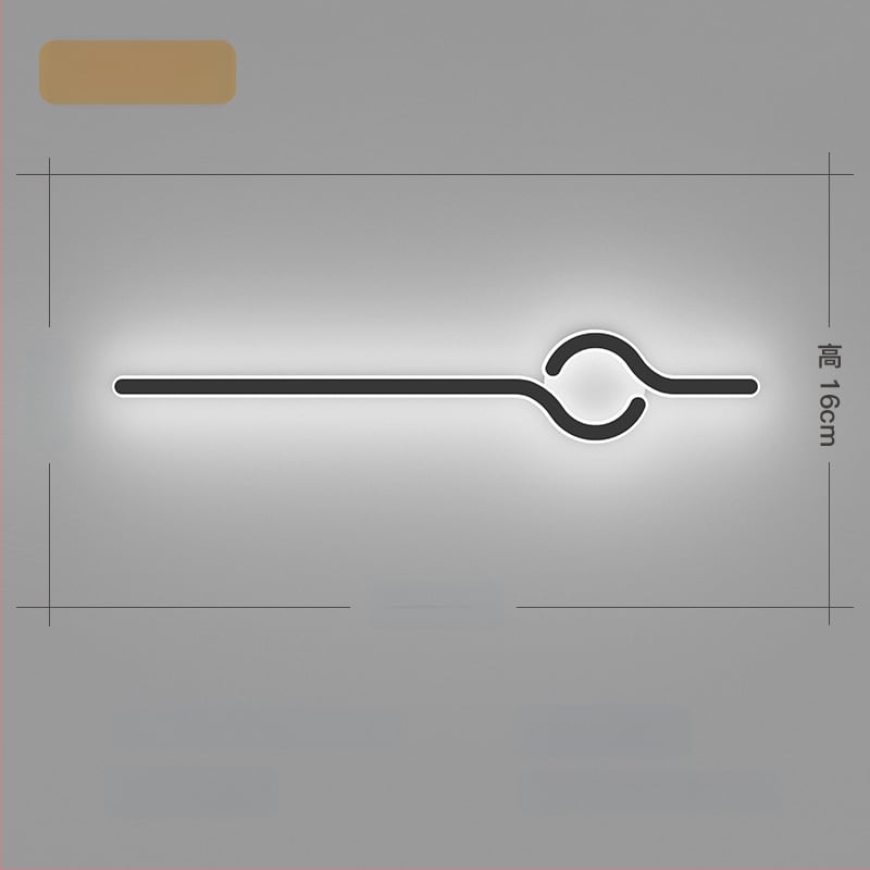 Lampa de perete minimalistă, cu aer discret de lux, pentru living și peretele de fundal, potrivită lângă televiziune, în hol și pe lângă scări; lumină caldă pentru dormitor lângă pat.