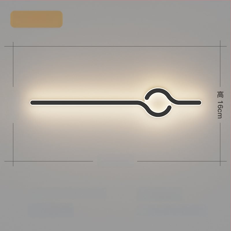 Lampa de perete minimalistă, cu aer discret de lux, pentru living și peretele de fundal, potrivită lângă televiziune, în hol și pe lângă scări; lumină caldă pentru dormitor lângă pat.