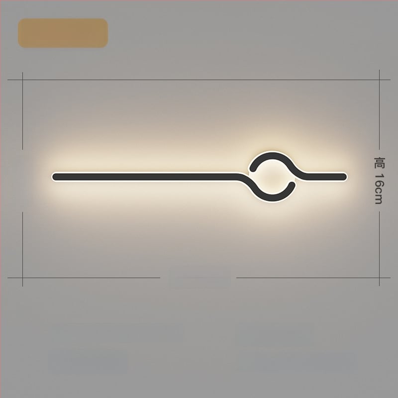 Lampa de perete minimalistă, cu aer discret de lux, pentru living și peretele de fundal, potrivită lângă televiziune, în hol și pe lângă scări; lumină caldă pentru dormitor lângă pat.