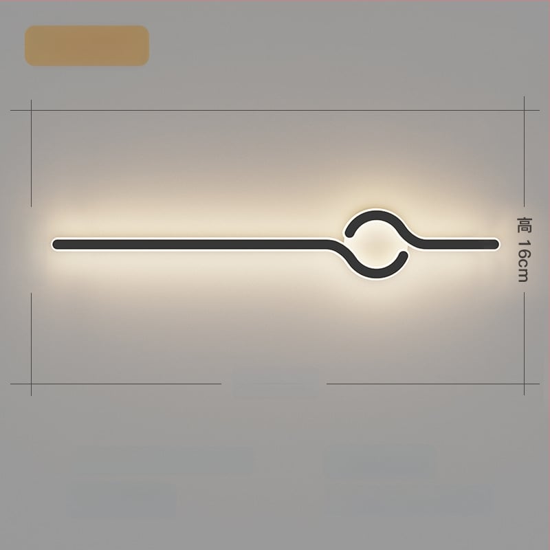 Lampa de perete minimalistă, cu aer discret de lux, pentru living și peretele de fundal, potrivită lângă televiziune, în hol și pe lângă scări; lumină caldă pentru dormitor lângă pat.