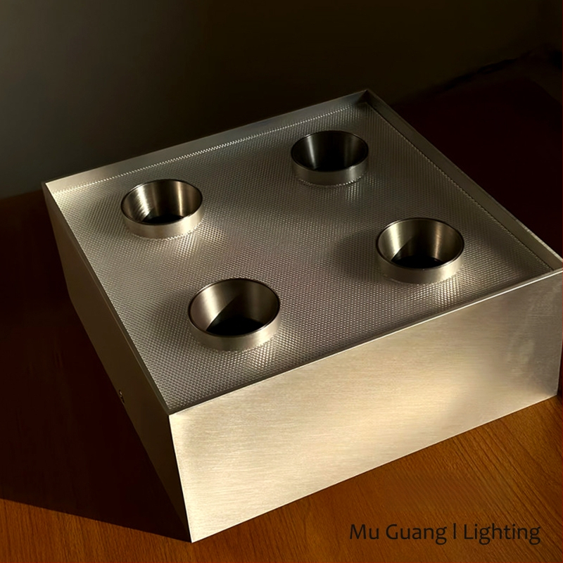 Баухаус вдъхновена ретро LED повърхностно монтирана downlight, квадратна таванна лампа за хол и спалня, алуминиево тяло, акрилен дифузьор, 220V, CRI≥95