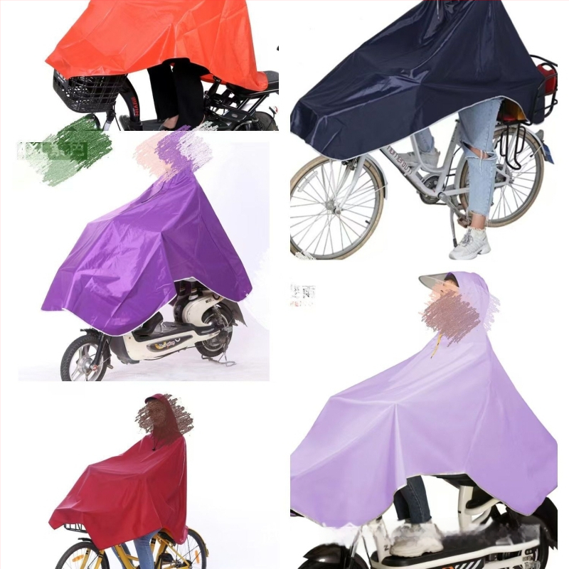 Esőköpeny elektromos biciklikhez és motorkerékpárokhoz, esőponcho, viharálló, megnagyobbított és megerősített, egy vagy két utas számára, puha anyag.