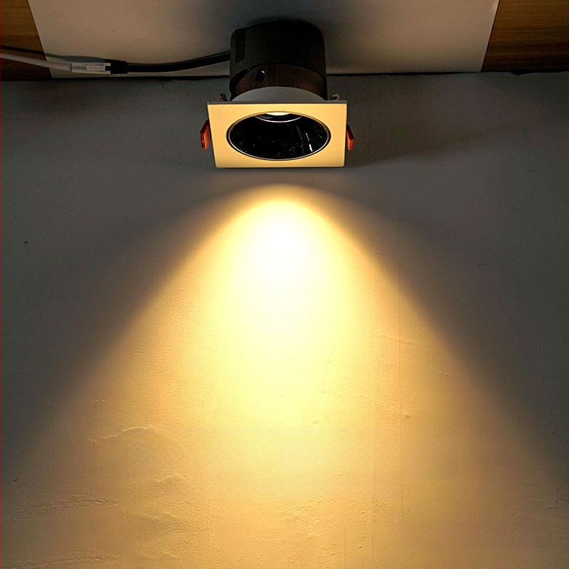 DALI Πρωτόκολλο, εντοιχιζόμενο LED downlight με μια κεφαλή, αντιθαμβωτικό, 7W–12W, οπή 75 mm, σχάρα 75 mm