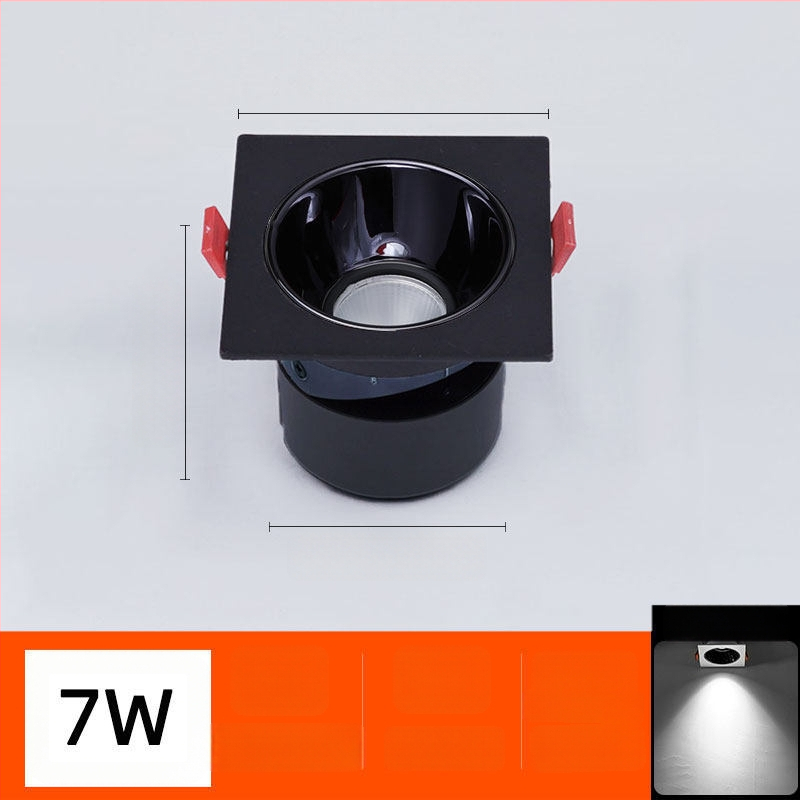 DALI Πρωτόκολλο, εντοιχιζόμενο LED downlight με μια κεφαλή, αντιθαμβωτικό, 7W–12W, οπή 75 mm, σχάρα 75 mm